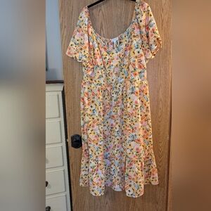 Luxology Floral Midi Dress. Size 2X